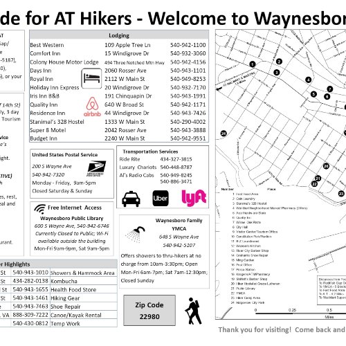 Guide for AT Hikers in Waynesboro, VA