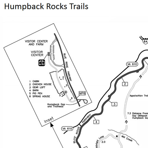 Humpback Rocks Trail Map & Guide