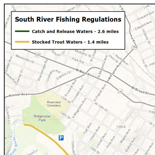 South River Fishing Regulations Map