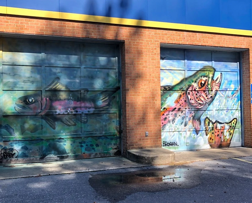 Trout Mural by Cody Brogan - See & Do - Street Art